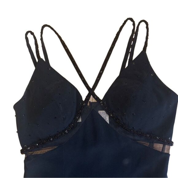 Niteline Della Roufogali Black Elegant Evening Gown Maxi Dress Size 4 - Picture 4 of 12